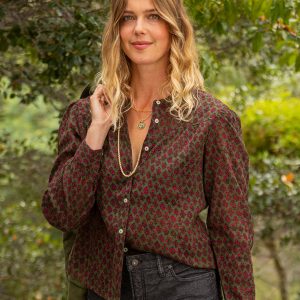 Tatum Gauze Top: Batik Floral